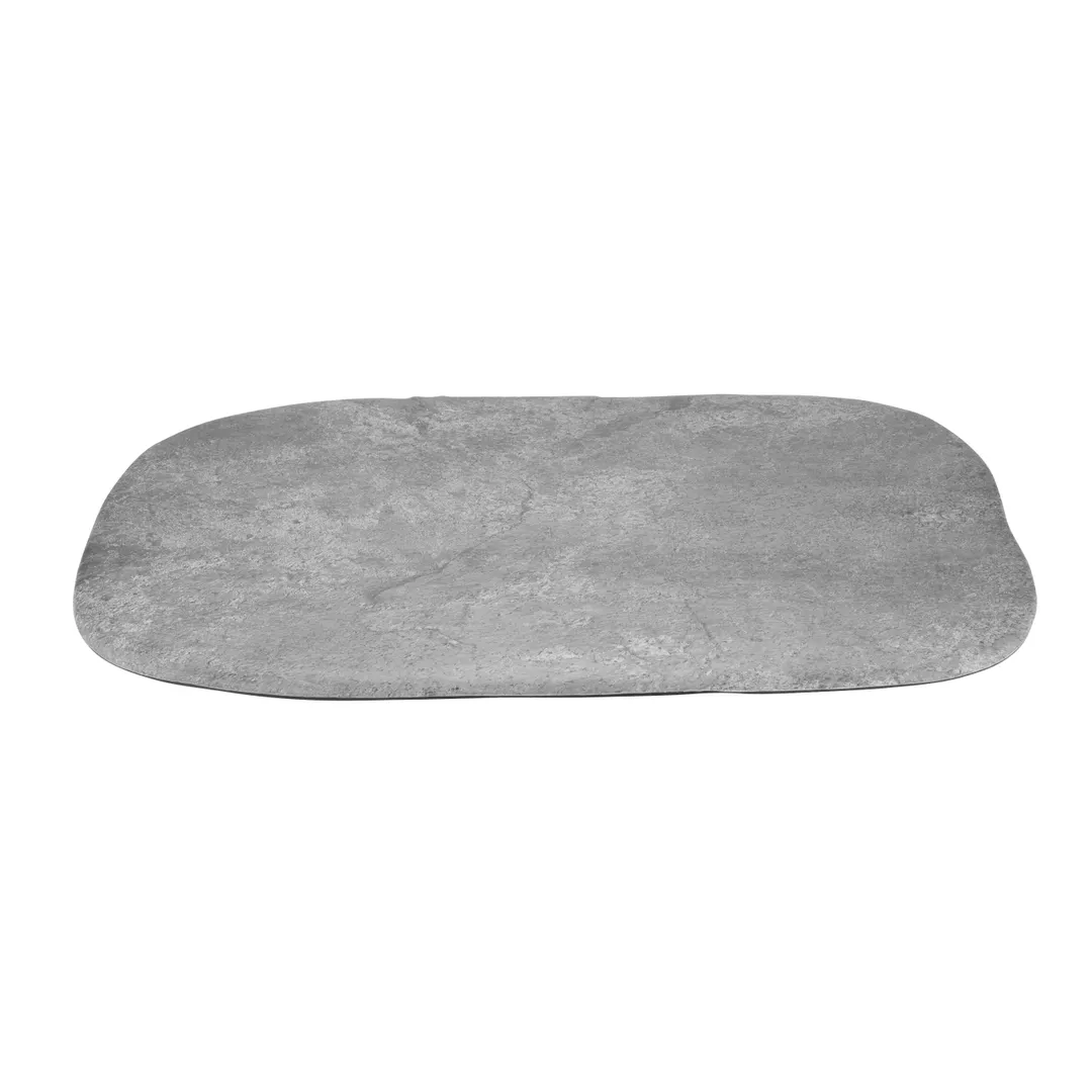 GET SB-2110-MNS Moonstone Appetizer Dish, 21-1/4" x 10-1/2" x 3/4"H, Rectangular Melamine, Black