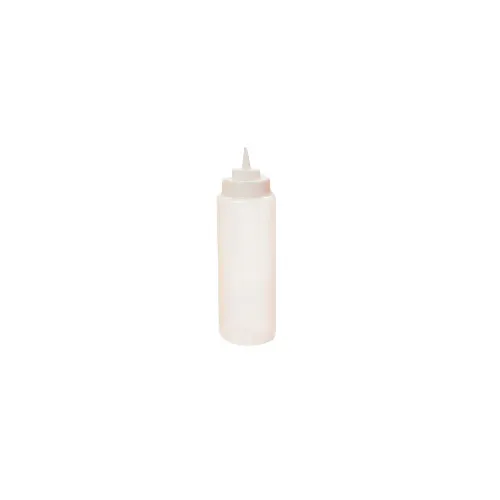 GET SB-32-CL Clear Squeeze Bottle, 32 Oz., 3-1/8"W x 10-1/2"H, Wide Mouth, Polyethylene - 1 Dozen