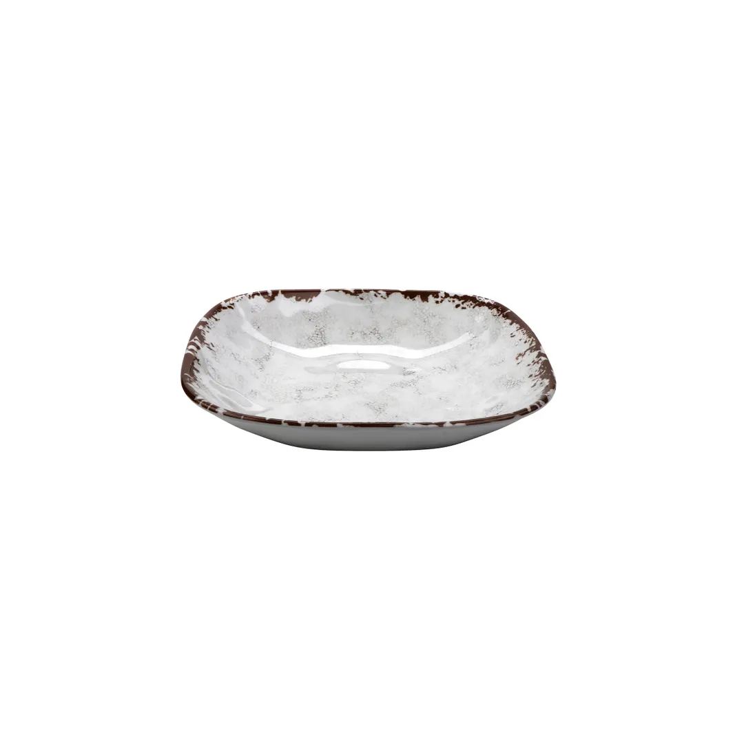 GET SB-48-FM Square Beige Melamine Bowl, 1.5 Qt, 10.25" square, Dishwasher Safe, NSF - 1 Dozen