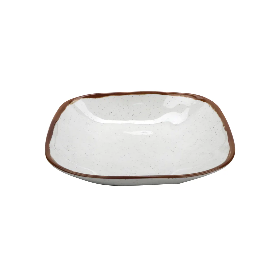 GET SB-48-RM Square Bowl, 1.5 Qt, 10¼", Cream Speckles, Melamine, Dishwasher Safe - Dozen