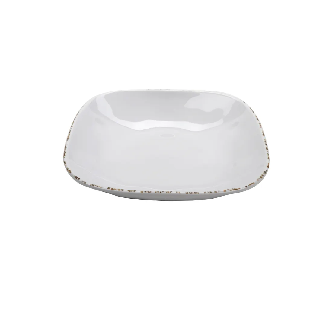 GET SB-48-UM Bowl, 1.5 Qt, 10.25" x 10.25" x 1.75" Square Melamine Beige, BPA‑Free, NSF - Dozen