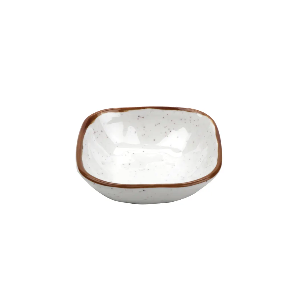 GET SB-5-RM Rustic Mill Monkey Dish, 5 oz, 4-1/4"×4-1/4"×1" H, Square Melamine, Beige, 1 Dozen