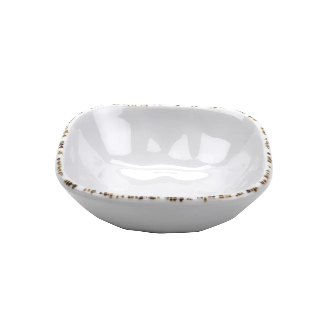 GET SB-5-UM Urban Mill Monkey Dish, 5 Oz. Melamine Bowl, 4-1/4" x 4-1/4" x 1" Cream Beige – 1 Dozen