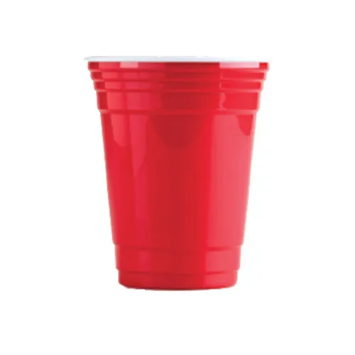 GET SC-16-SET-R Red Tumbler Set, 16 Oz (18 Oz Rim), 4.13" Dia. x 4.95" H, PP, Lid & Straw - Set
