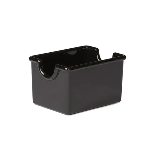 GET SC-66-BK Sugar Caddy, 3-1/2" X 2-1/2" X 2" H, Rectangular, BPA Free, Black Plastic - Dozen