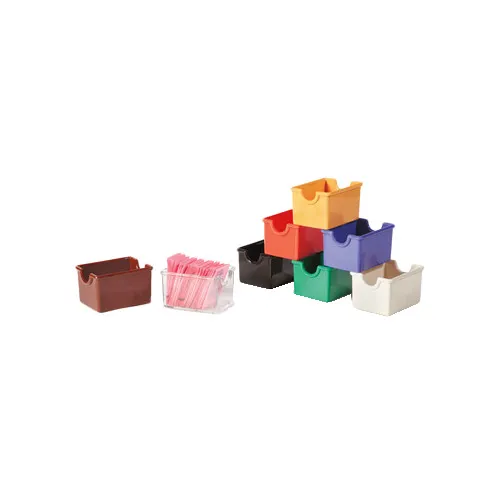 GET SC-66-BR Sugar Caddy, 3-1/2" x 2-1/2" x 2" Rectangular, BPA Free, Brown Plastic, 1 Dozen