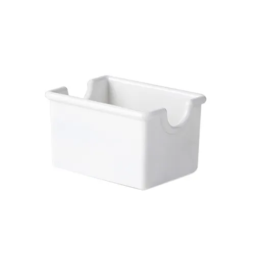 GET SC-66-W Sugar Caddy, 3-1/2" x 2-1/2" x 2" Rectangular, BPA Free, White Plastic - Dozen