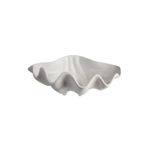 GET SC002WW Bugambilia Ceviche Shell, 10.1 Oz., 8.5"L x 5.1"W x 3.5"D, Cast Aluminum, Solid White