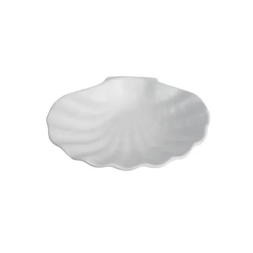 GET SC173MW Serving Bowl - 25.3 Oz Marble White Aluminum Resin-Coated, 10½" L × 9½" W × 2½" Deep