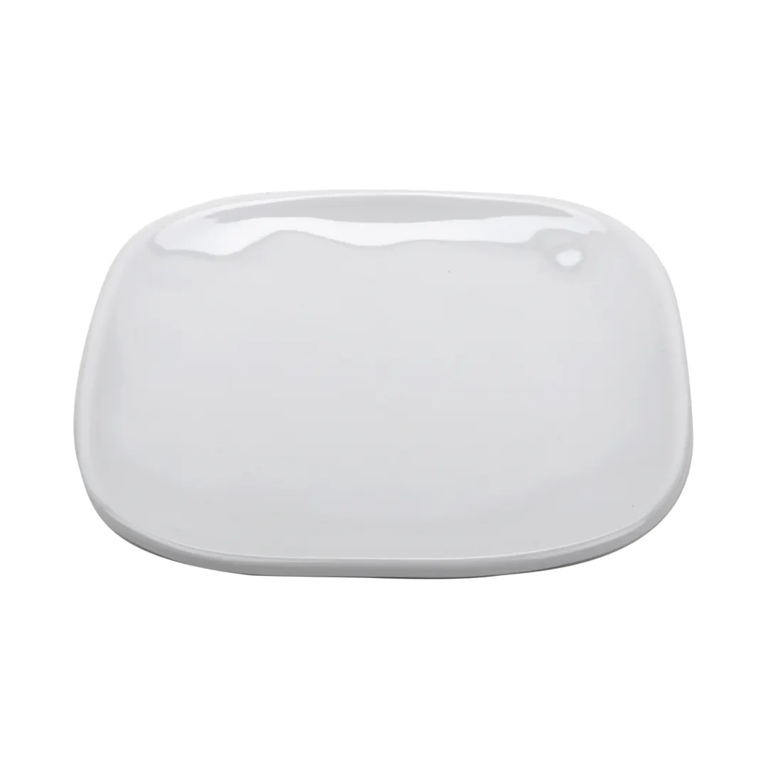 GET SCS-6-AM-W - Square Melamine Plate, 6" x 6", White, Break‑Res/Dishwasher/BPA‑Free/NSF - Dozen