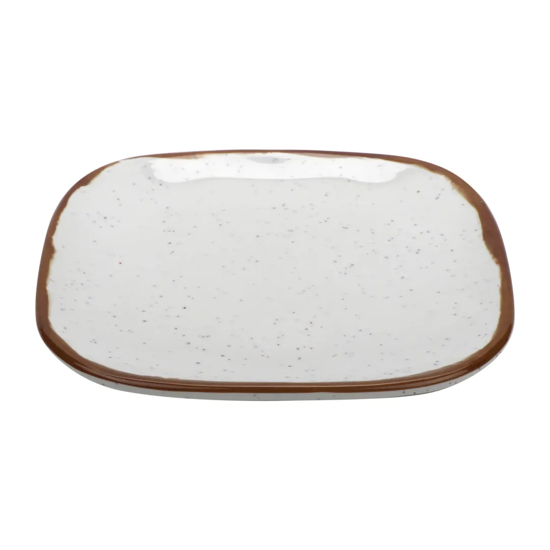 GET SCS-6-RM Plate 6" Square Beige Melamine Break‑Resistant Dishwasher‑Safe NSF/BPA‑Free - 1 Dozen