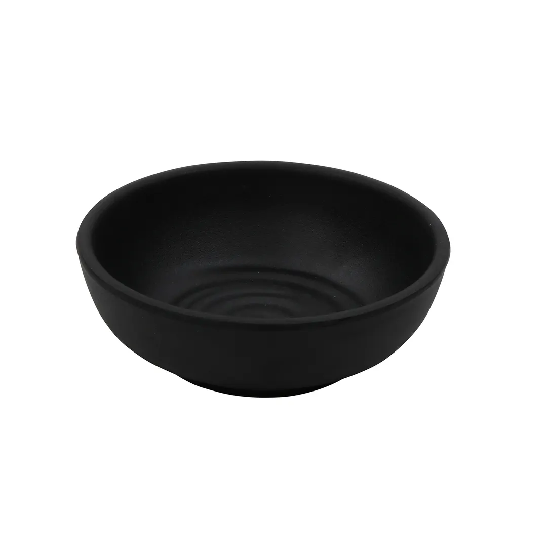 GET SD-3800-BK Nara™ Ramekin Sauce Dish, 3 Oz, 4" Dia x 3/4"H, Melamine Black, 1 Dozen