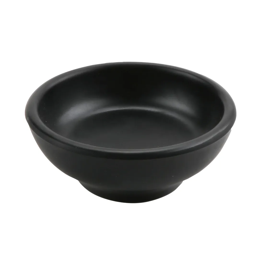 GET SD-SS-BK Soy Sauce Dish, 3" Diameter, Round Melamine, Black Finish, Smallware Tabletop - 1 Dozen