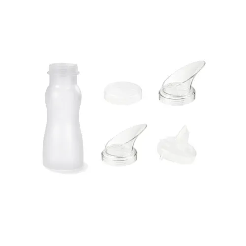 GET SDB-16-PC-6-CL - 30 16 oz Clear Salad Dressing/Juice Bottles, Storage & Pour Lids- 30/Set