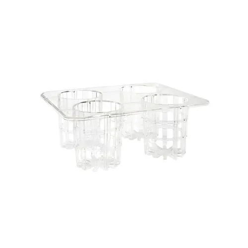 GET SDB-32-PC-RACK Salad Dressing Rack, 4 Clear Polycarbonate Compartments, Dishwasher Safe