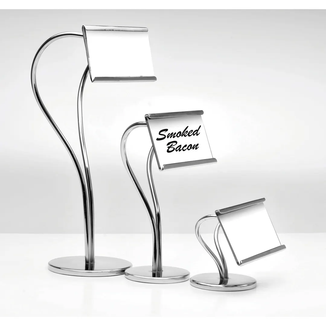GET SGN-11 Urban Renewal Card Holder, 3-1/2"H, S-Shaped, Chrome Plated