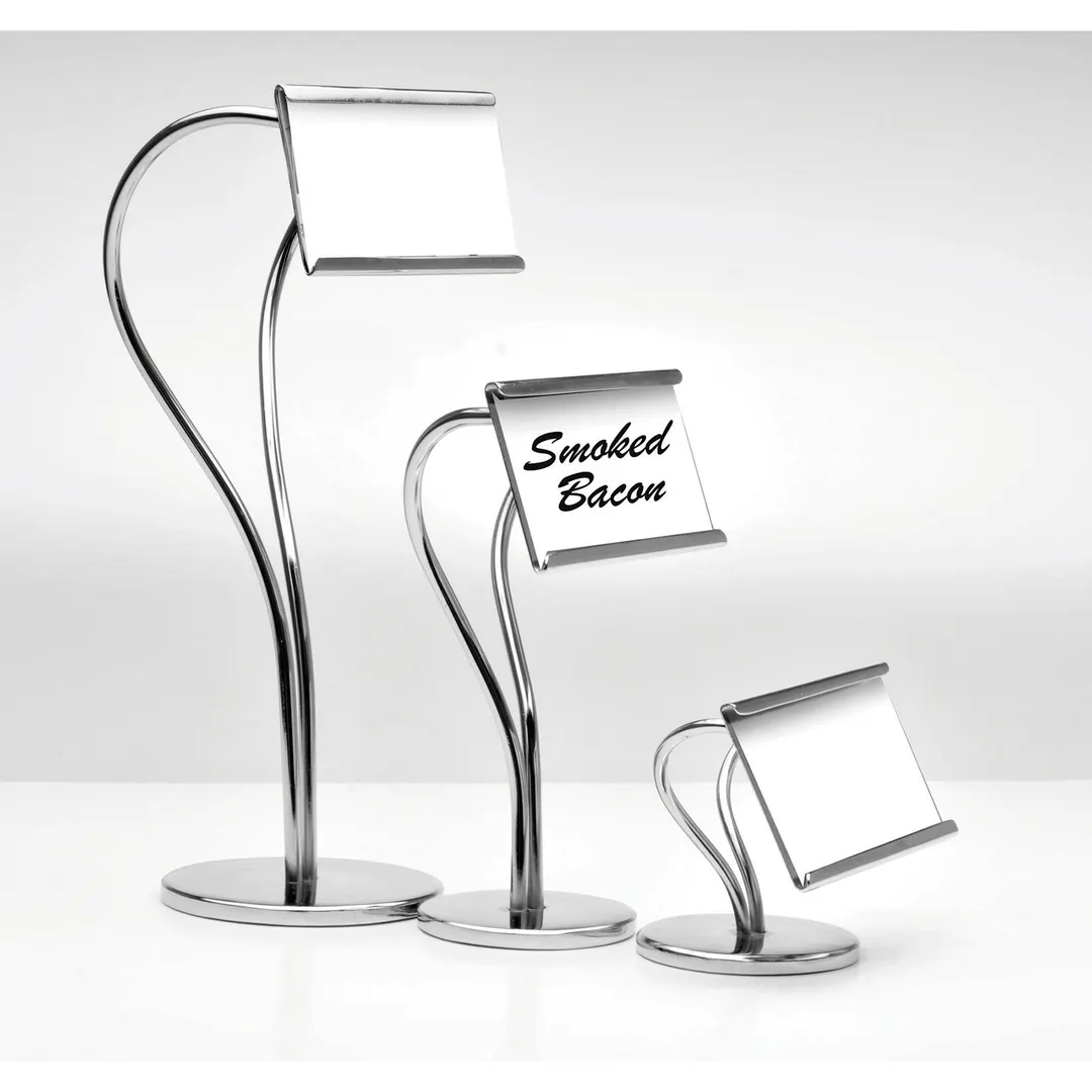 GET SGN-12 Urban Renewal Card Holder, 6-1/2"H, S-Shaped, Chrome Plated