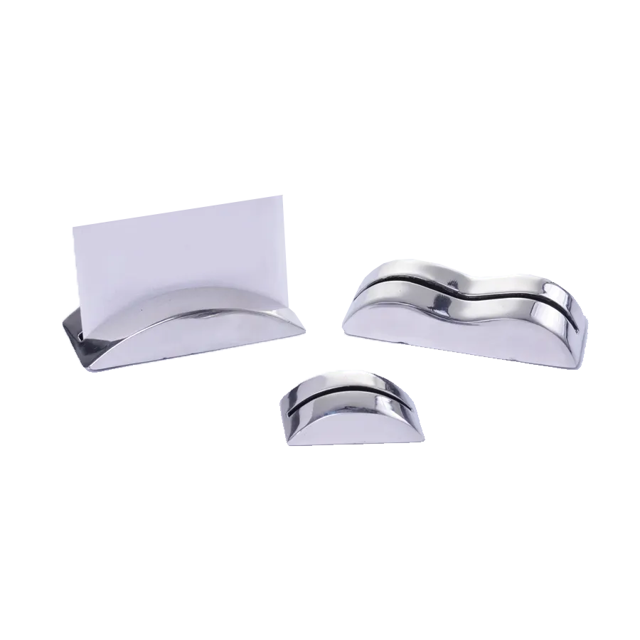 GET SGN-36 Urban Renewal Card Holder, 2-1/4" x 1/2"H, Short Wave, Stainless Steel