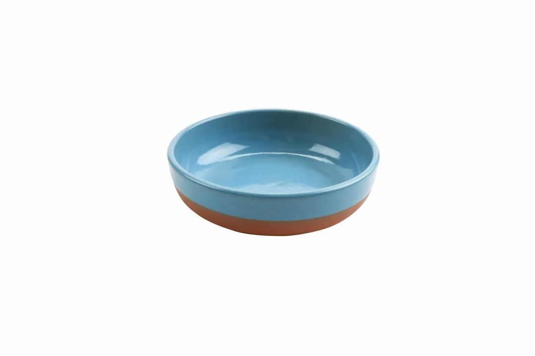 GET SH.AZC-0620RBLU Graupera Stone Heart Blue Terracotta Deep Bowl 8.66"W x 12.6"D x 8.66"H