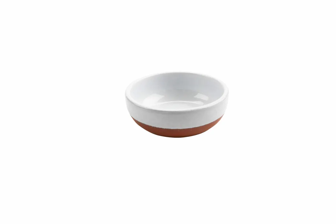 GET SH.BL-0613RWHT Stone Heart White Terracotta Deep Bowl 5.51"W x 11.42"D x 5.51"H