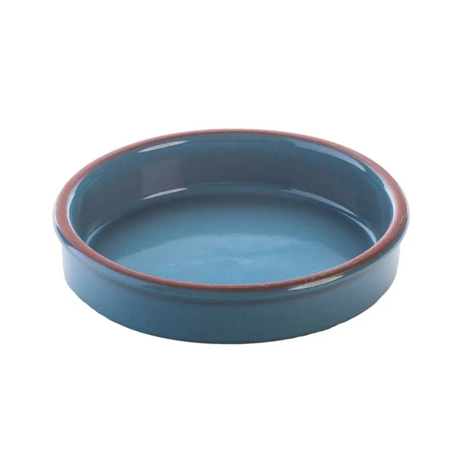 GET SH0114B Stone Heart Cazuela Bowl, 5" Dia, 31 oz, Ceramic, Terra-Cotta Blue