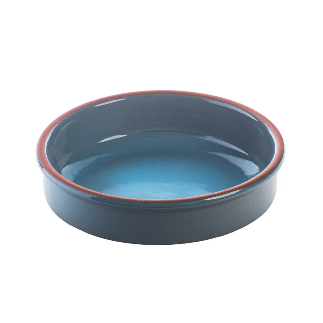 GET SH0120B Cheforward Graupera Cazuela, 33.8 Oz, 7.8" Dia, 1.3" H, Blue Terra‑Cotta Ceramic Bowl