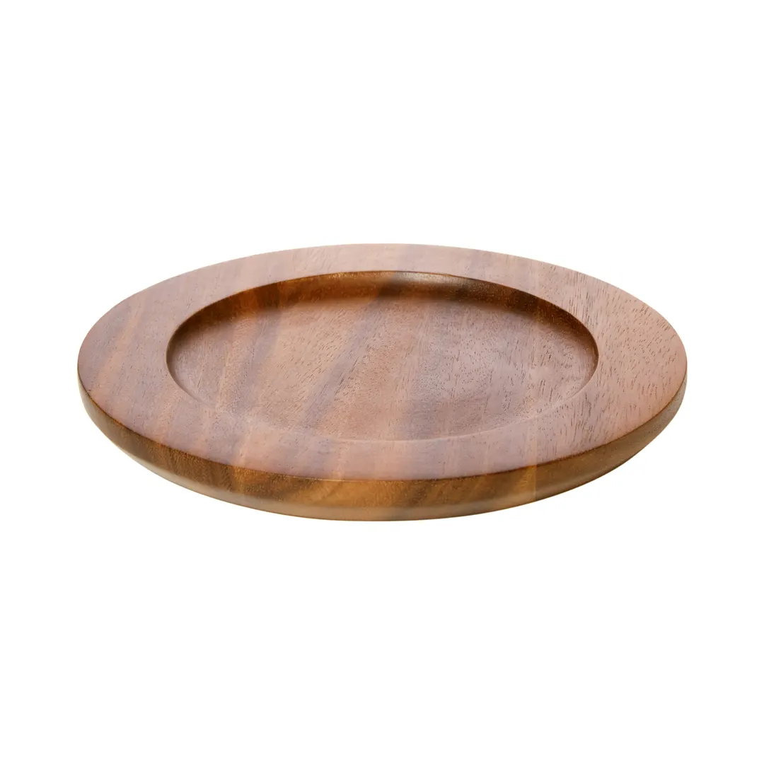 GET SK-20-BASE Heiss Underliner, 8.66" Dia. x .75" H, Wood Acacia, 20oz Round Skillet Base