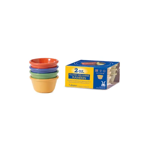 GET SP-RM-400-MIX Mardi Gras™ Ramekin, 4 Oz., 3-1/4" Dia. x 1-3/4" H, Melamine, 4‑Color Mix 1 Dozen