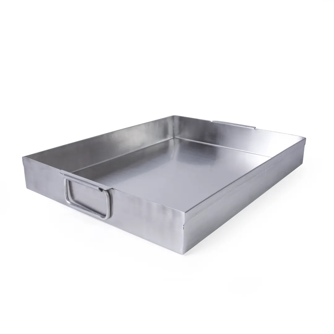 GET SS12152 Rectangular Tray, 15" x 12" x 2" H, Stainless Steel with Side Handles