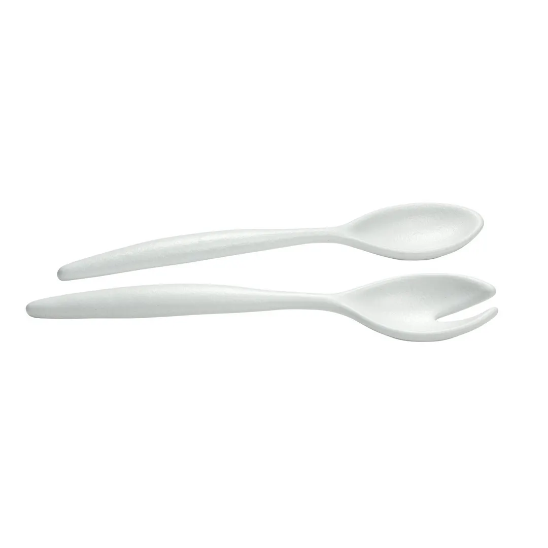 GET SS24-MOD Bugambilia Miami Salad Fork & Spoon Server Set, 13-1/2" Aluminum, 1 Oz. Smooth - Set