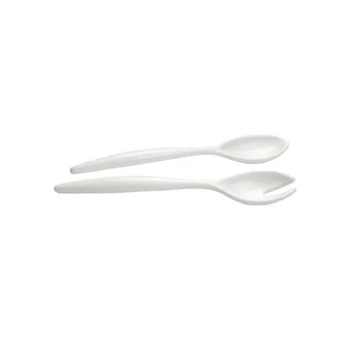 GET SS24G Bugambilia Miami Salad Fork & Spoon Set, 13-1/2" Length, 1 oz, Aluminum, Gray - Set