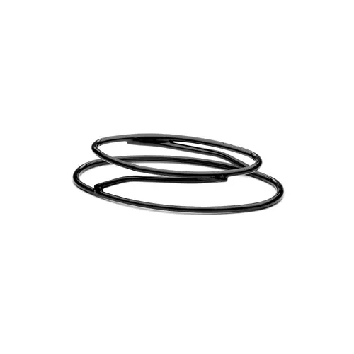GET SS3OV-RC Display Stand, Oval, Reversible, Rubber‑Coated Steel, Black, 14"L × 9"W
