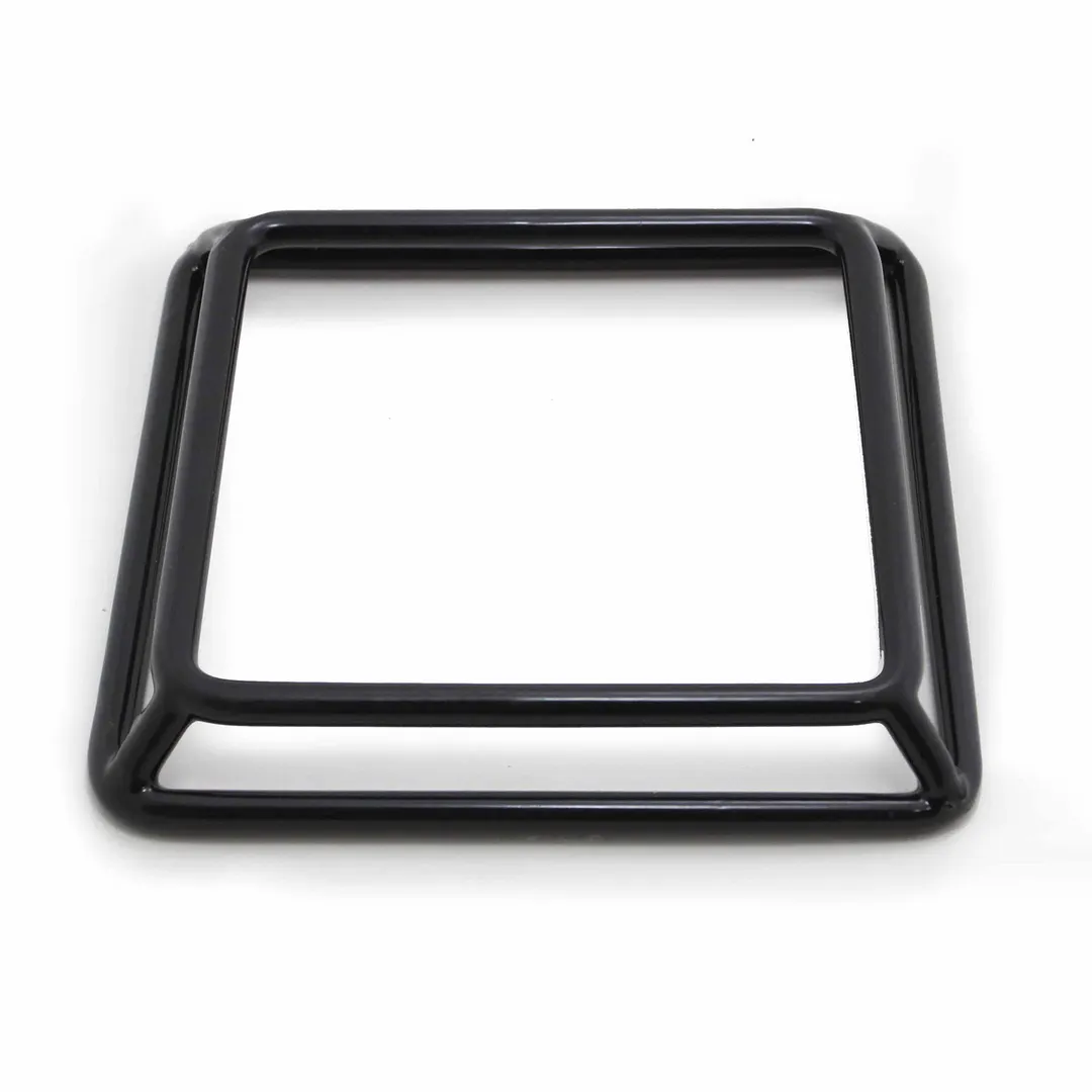 GET SS761-RC Pedestal, 7" L x 6" W x 1" H, Black Rubber-Coated Steel Riser