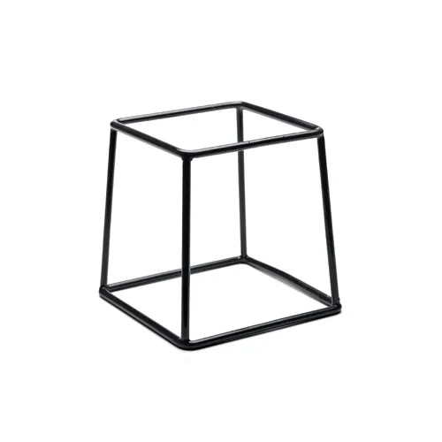 GET SS767-RC Elite Global Solutions Pedestal, 7"L x 6"W x 7"H, Black, Rubber Coated Steel