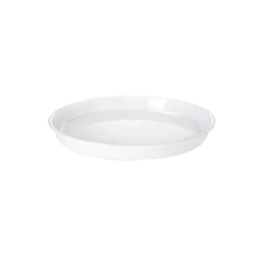 GET ST-13-W Bar Tray, 13" Round White Melamine, Break-Resistant, Dishwasher-Safe, NSF - 1 Dozen