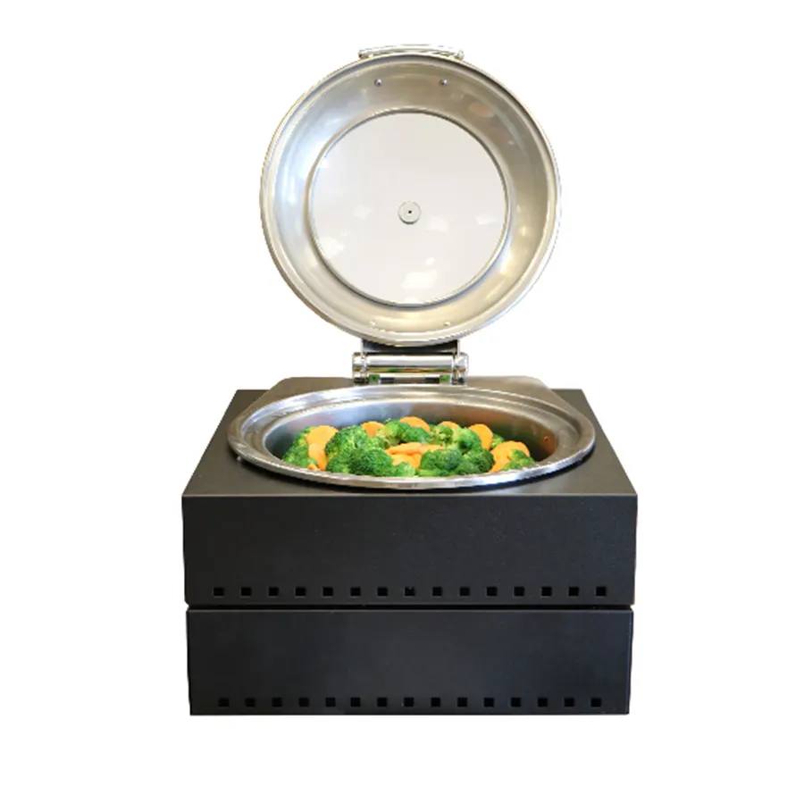 GET ST11602118K Strata Chafing Dish Kit 4 Qt Stainless Steel Insert 16½"×6⅜" Glass Lid, Hinged Cover