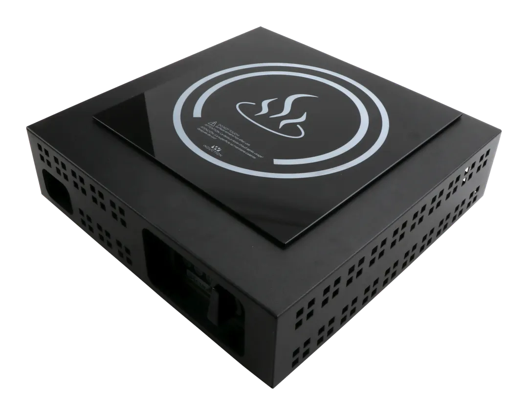 GET ST11602121 Strata Deck, 16.5" L x 16.5" W x 5" H, Black Steel, Induction-Ready, Protective Case