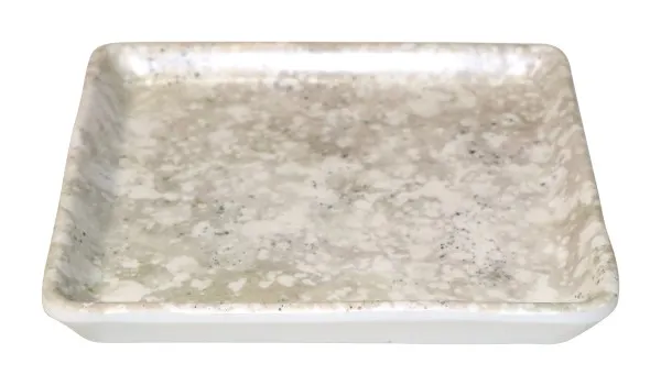 GET SVR503 Savor Square Plate, 4" Diameter, Melamine, Ivory, Reusable, Durable Dinnerware