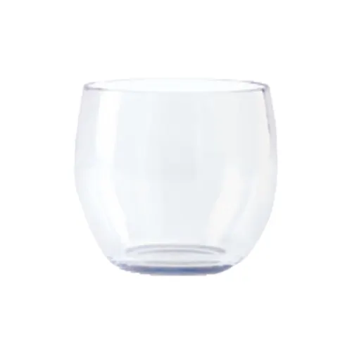 GET SW-1460-CL Clear Stemless Wine Glass, 8 Oz., 3-2/5" Max Dia. X 3"H, SAN Plastic - 1 Dozen