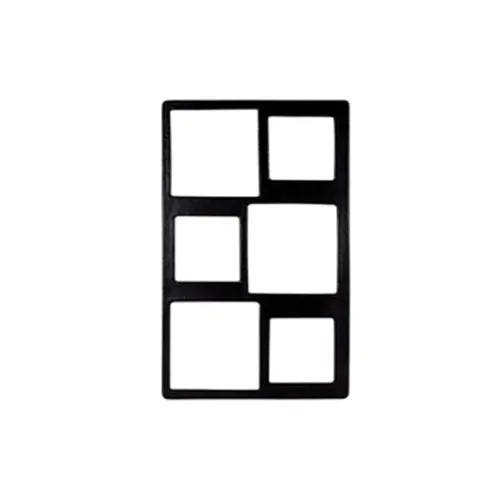 GET T0B3BB Bugambilia® Tile, 21-11/16" x 13-1/4" Aluminum Resin‑Coated Black, Slots Fit IS012‑IS014