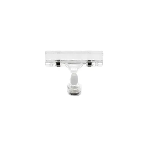 GET TAGV12 Elite Global Solutions Sign Holder, 3"W x 2-1/2"H, Magnetic Clip On, Polycarbonate, Clear