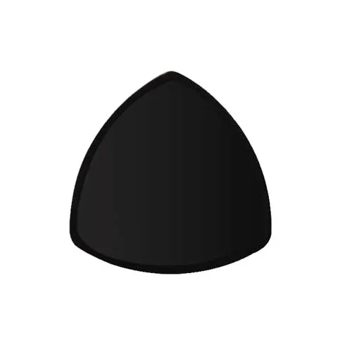 GET TP-12-BK - Black Elegance 12" Triangular Melamine Plate, Black, Flat, Dishwasher Safe - Dozen
