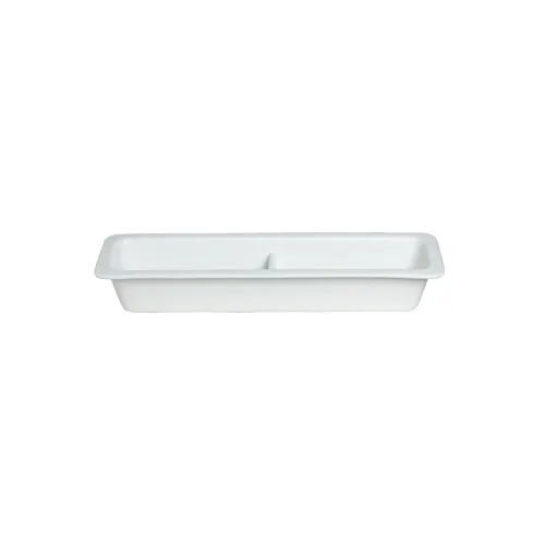 GET TPUD451G Bugambilia Food Pan, 1/2 Division, 81 Oz, 19.69"L x 5.91"W x 3"D, Gray Aluminum Coated
