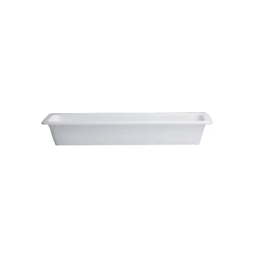 GET TPUD45FR Bugambilia Food Pan, 1/2 Long, 87.92 Oz, 19.69"L x 5.91"W x 3", Cast Aluminum, Fire Red