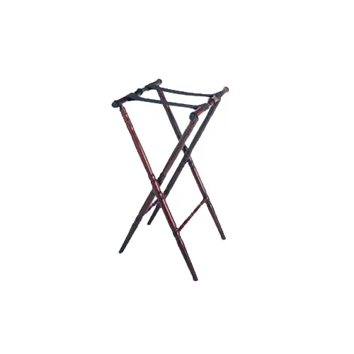 GET TSW-104 Tray Stand – 30¼" High Mahogany Hardwood With Brown Frame And Brown Strap