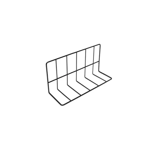 GET W4612-B Wire Shelf Divider, 12L x 4W x 6H, Vinyl Coated Metal Wire, Black
