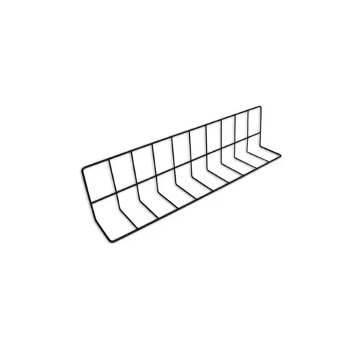 GET W4624-B Wire Shelf Divider, 24"L x 4"W x 6"H, Vinyl Coated Metal Wire, Black