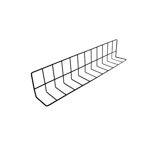 GET W4630-B Wire Shelf Divider, 30L x 4W x 6H, Vinyl Coated Metal Wire, Black