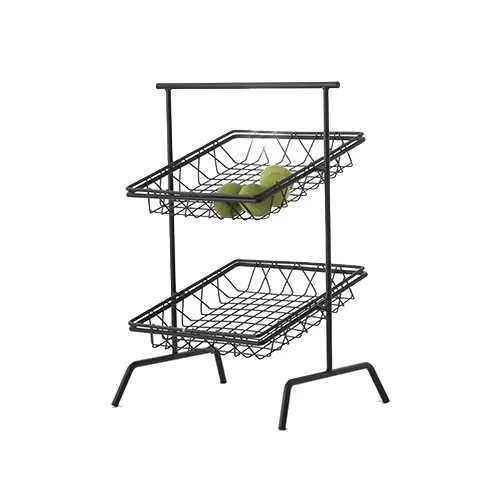 GET WB-103B Clipper Mill Pastry Basket, 12" Square, 2" High, Powder‑Coated Iron, Black