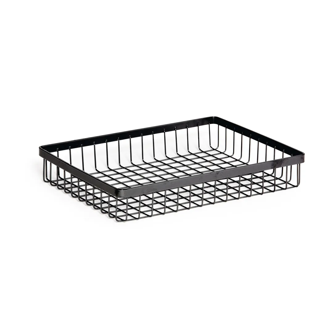 GET WB-1292-MG Urban Renewal Wire Basket, 12" x 9" x 2", Rectangular, Metal Gray, Food Display Basket